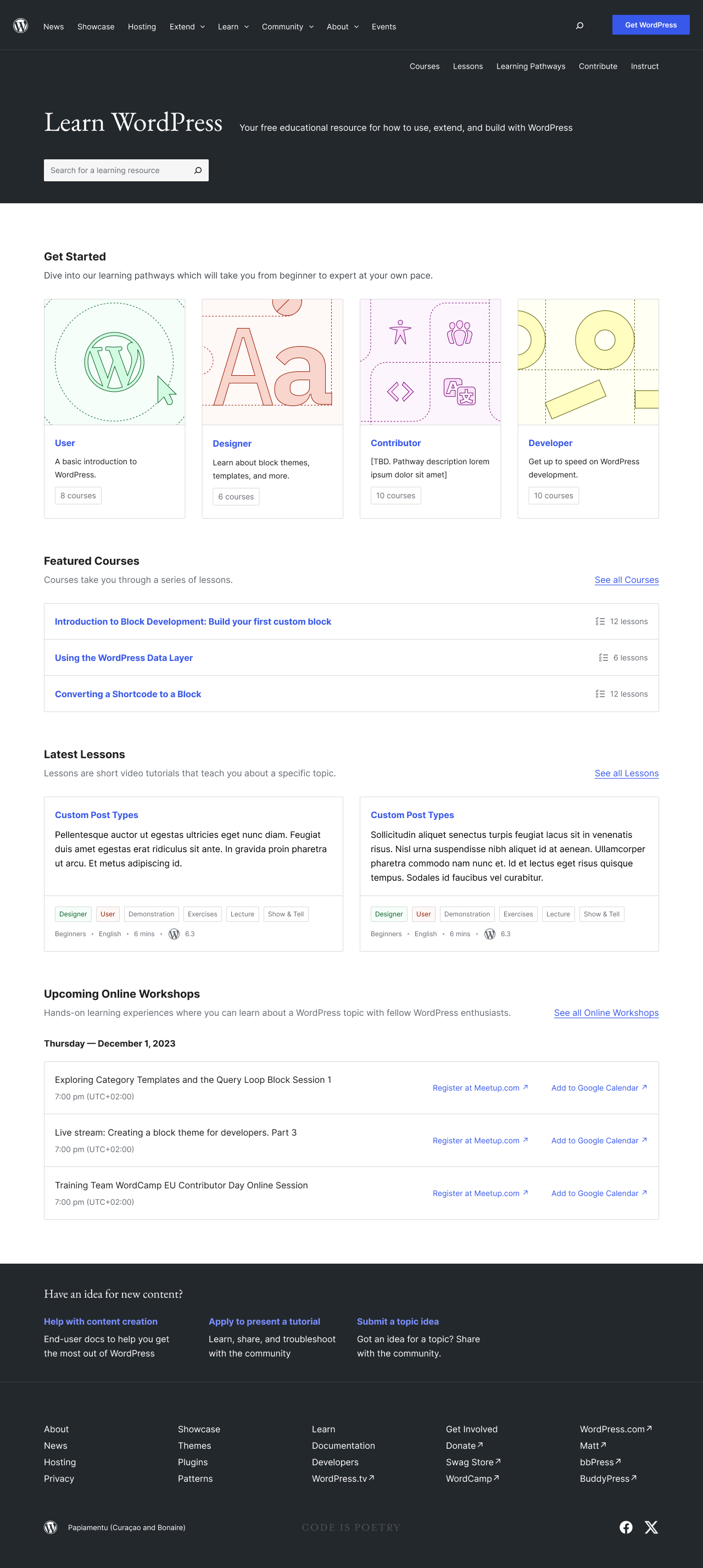 The WordPress Training Team’s Big Changes: Learning Pathways and Website Redesign