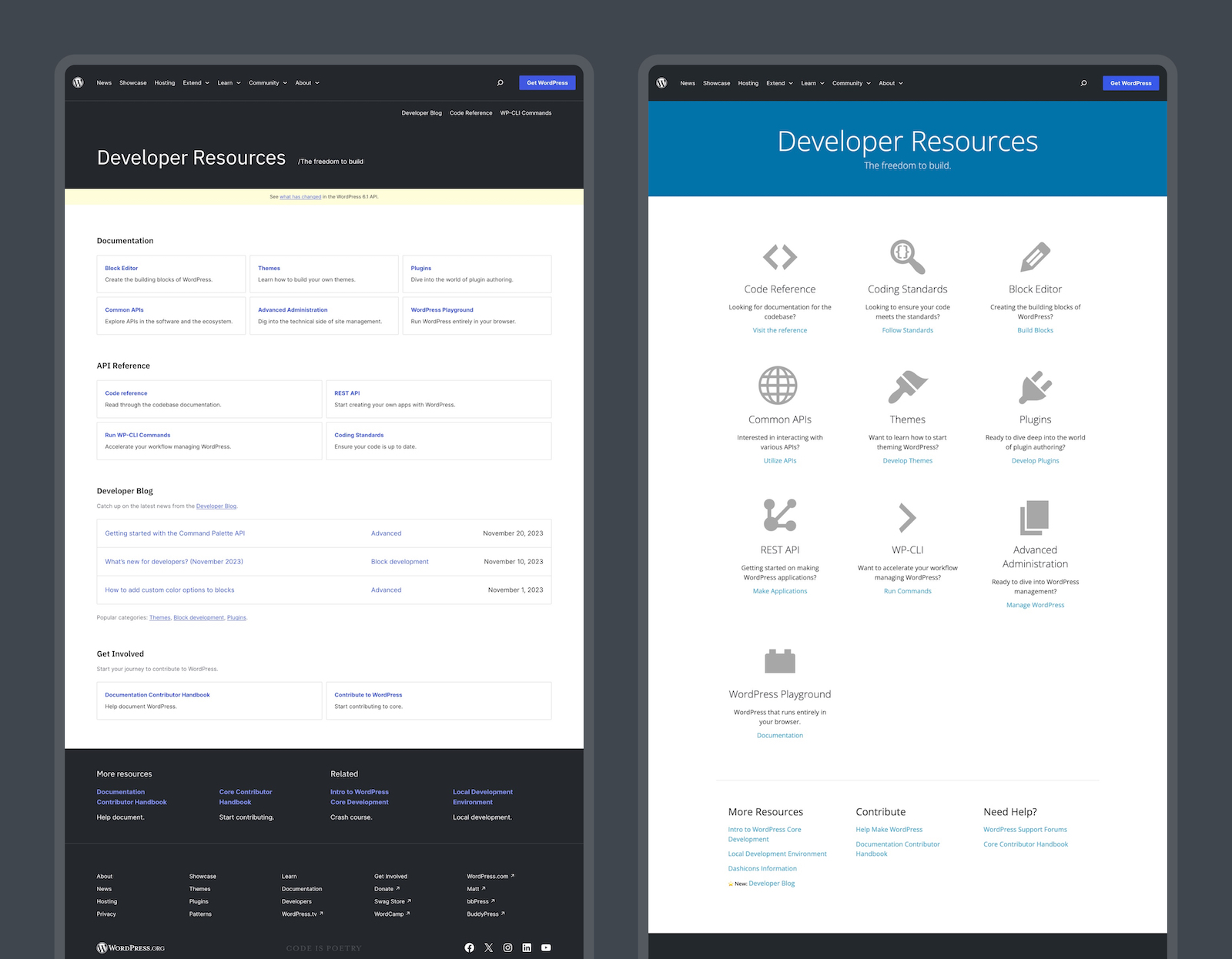 WordPress Developer Docs Shows Off a New Block-Based Redesign