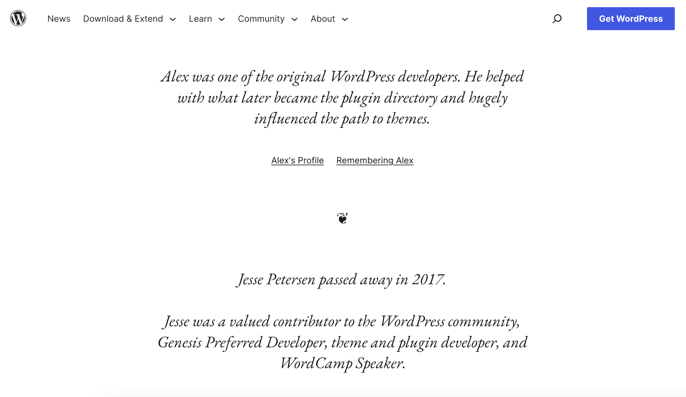 WordPress Remembers: A Memorial To Those We Have Lost